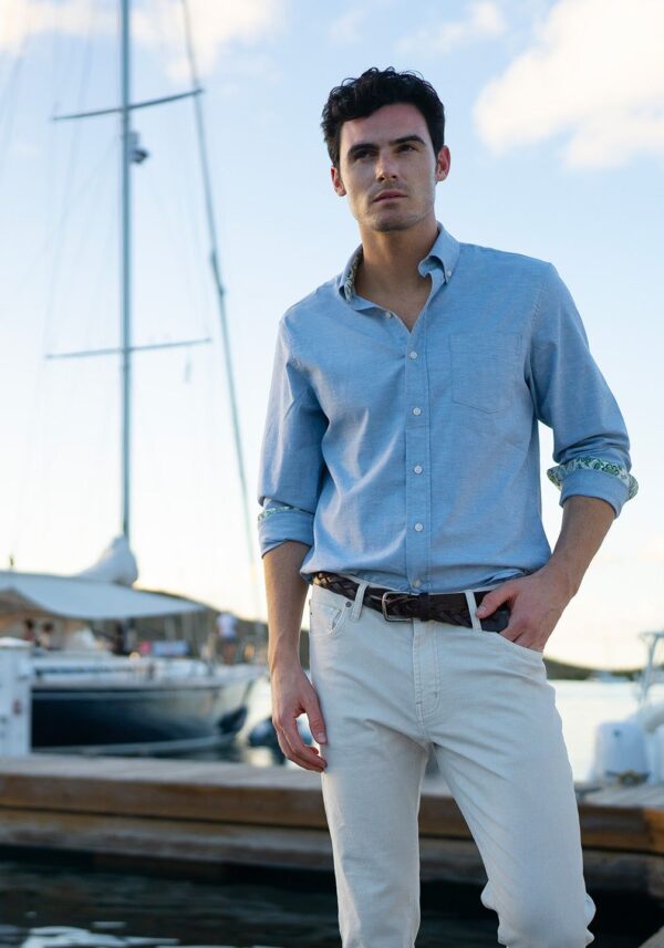 Men’s Slim Fit Full Sleeve Oxford Shirt – Classic American Style